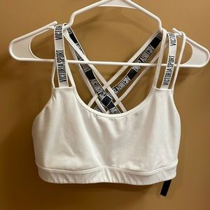 LIKE NEW White Victoria secret sport bra